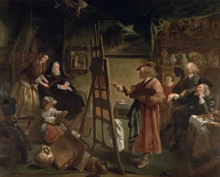 Rembrandt in seinem Atelier